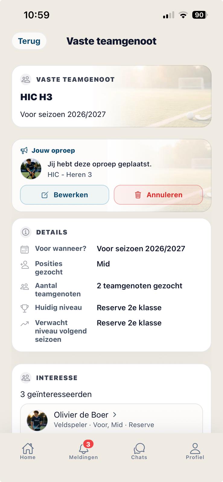 Teamgenoot oproep details in Fillosa